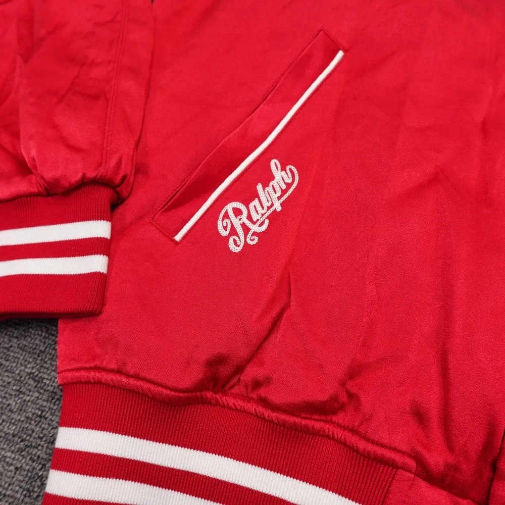 New York Yankees Jacket Mens XL Red MLB Baseball Polo Ralph Lauren Varsity